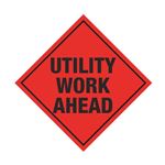 Utility Work Ahead Roll-Up Sign